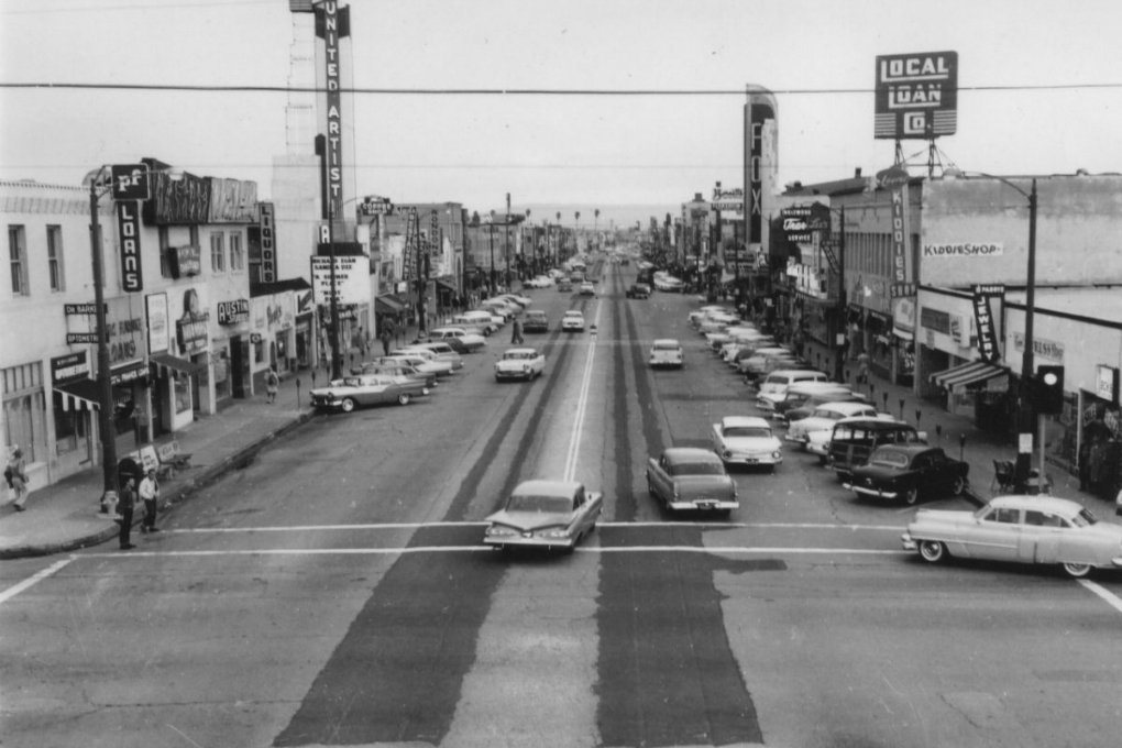 Market Street Looking South circa 1960 - photo courtesy of the Inglewood Public Library Collection